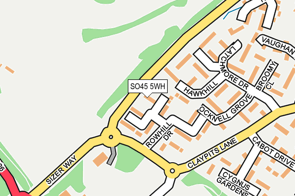SO45 5WH map - OS OpenMap – Local (Ordnance Survey)