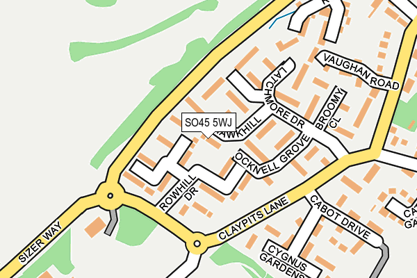 SO45 5WJ map - OS OpenMap – Local (Ordnance Survey)
