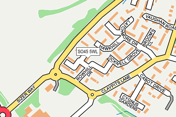 SO45 5WL map - OS OpenMap – Local (Ordnance Survey)
