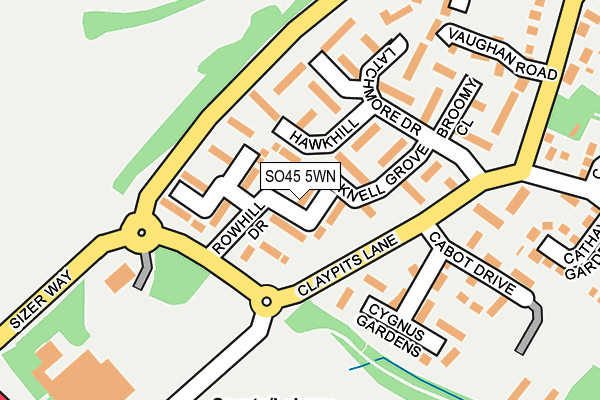 SO45 5WN map - OS OpenMap – Local (Ordnance Survey)