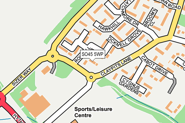 SO45 5WP map - OS OpenMap – Local (Ordnance Survey)