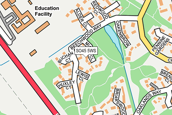 SO45 5WS map - OS OpenMap – Local (Ordnance Survey)