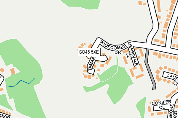 SO45 5XE map - OS OpenMap – Local (Ordnance Survey)