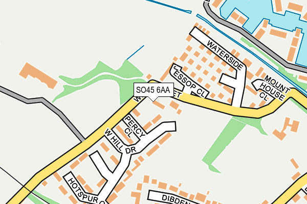 SO45 6AA map - OS OpenMap – Local (Ordnance Survey)