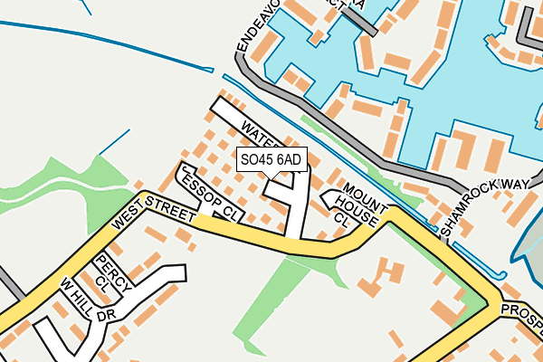 SO45 6AD map - OS OpenMap – Local (Ordnance Survey)