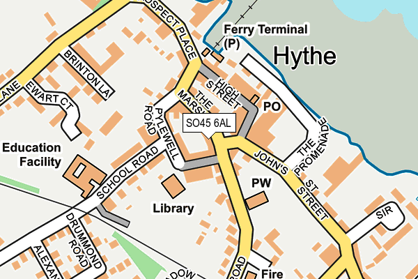 Map of DIRECT CARPETS HYTHE LTD at local scale