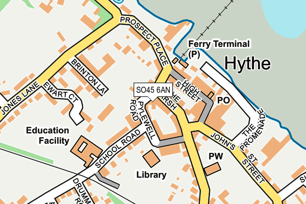 SO45 6AN map - OS OpenMap – Local (Ordnance Survey)