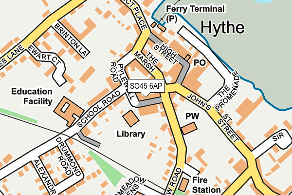 SO45 6AP map - OS OpenMap – Local (Ordnance Survey)