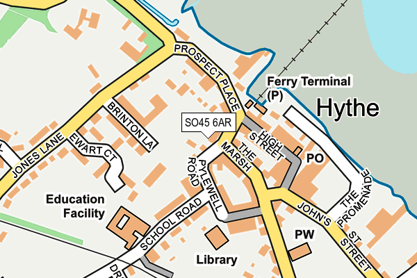 Map of EBENEZERS (HYTHE) LIMITED at local scale