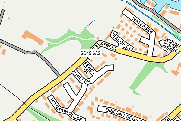 SO45 6AS map - OS OpenMap – Local (Ordnance Survey)