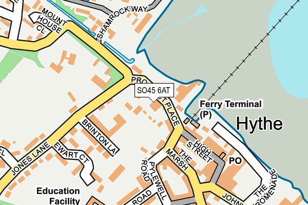 SO45 6AT map - OS OpenMap – Local (Ordnance Survey)