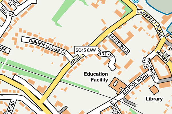 SO45 6AW map - OS OpenMap – Local (Ordnance Survey)
