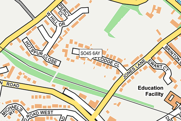 SO45 6AY map - OS OpenMap – Local (Ordnance Survey)