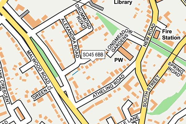 SO45 6BB map - OS OpenMap – Local (Ordnance Survey)