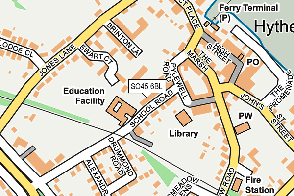 SO45 6BL map - OS OpenMap – Local (Ordnance Survey)