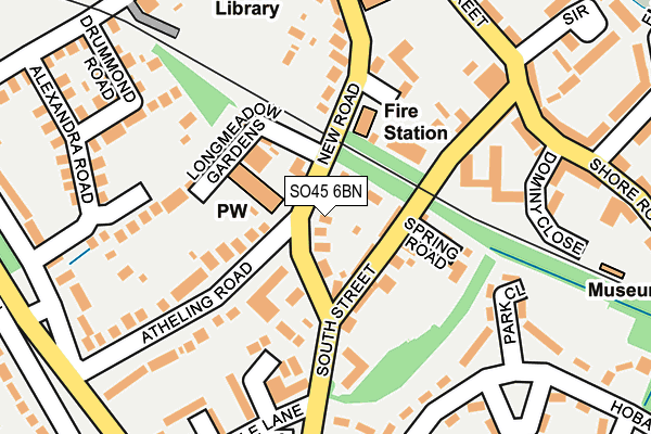 SO45 6BN map - OS OpenMap – Local (Ordnance Survey)