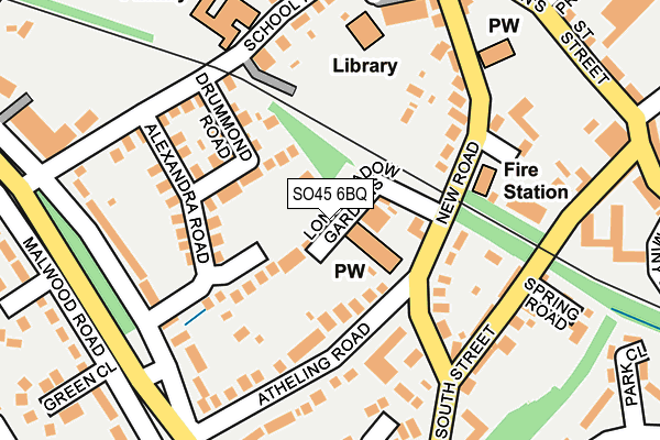 SO45 6BQ map - OS OpenMap – Local (Ordnance Survey)