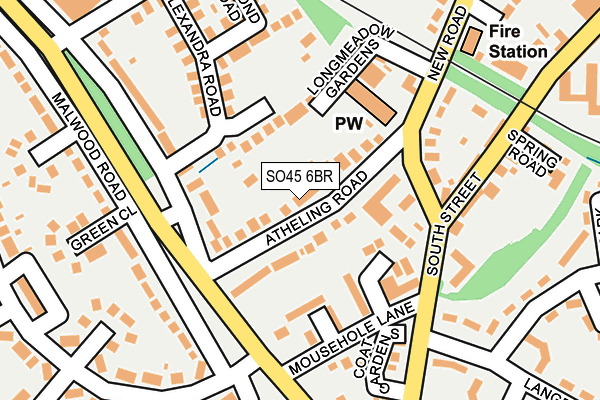 SO45 6BR map - OS OpenMap – Local (Ordnance Survey)