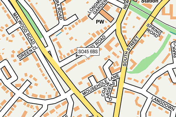 SO45 6BS map - OS OpenMap – Local (Ordnance Survey)