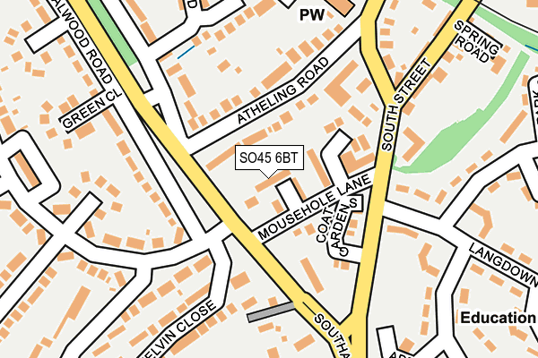 SO45 6BT map - OS OpenMap – Local (Ordnance Survey)