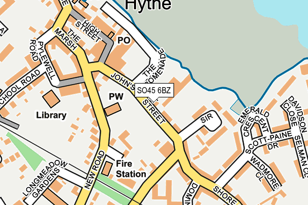 SO45 6BZ map - OS OpenMap – Local (Ordnance Survey)