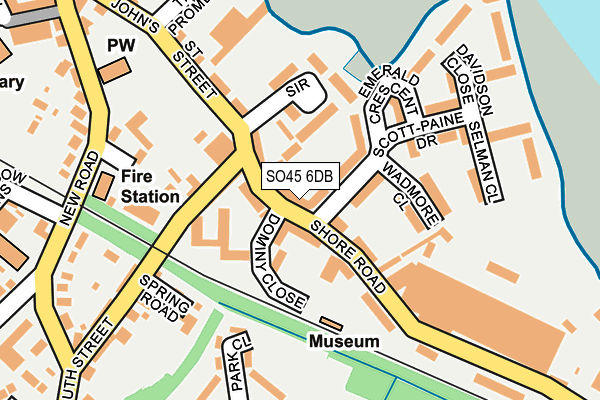 SO45 6DB map - OS OpenMap – Local (Ordnance Survey)