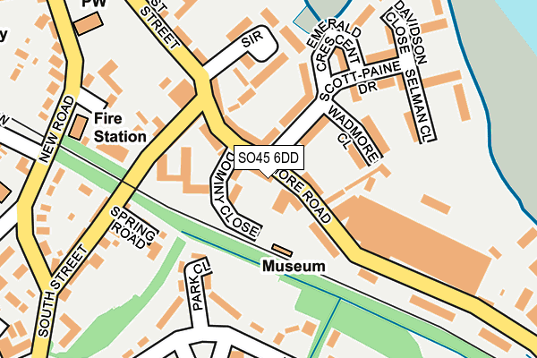 SO45 6DD map - OS OpenMap – Local (Ordnance Survey)
