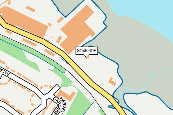 SO45 6DF map - OS OpenMap – Local (Ordnance Survey)