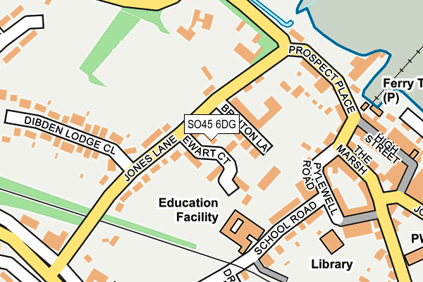 SO45 6DG map - OS OpenMap – Local (Ordnance Survey)