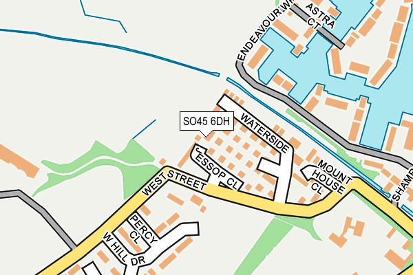 SO45 6DH map - OS OpenMap – Local (Ordnance Survey)