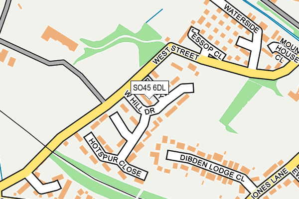 SO45 6DL map - OS OpenMap – Local (Ordnance Survey)