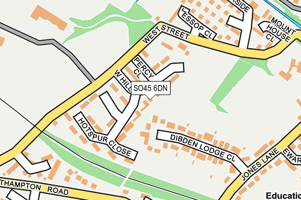 SO45 6DN map - OS OpenMap – Local (Ordnance Survey)