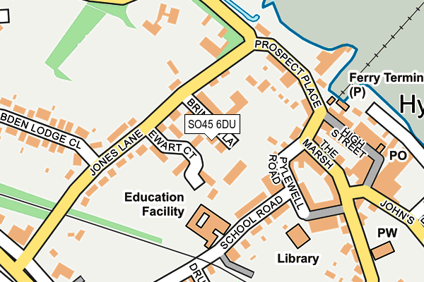SO45 6DU map - OS OpenMap – Local (Ordnance Survey)