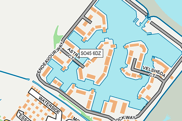 SO45 6DZ map - OS OpenMap – Local (Ordnance Survey)