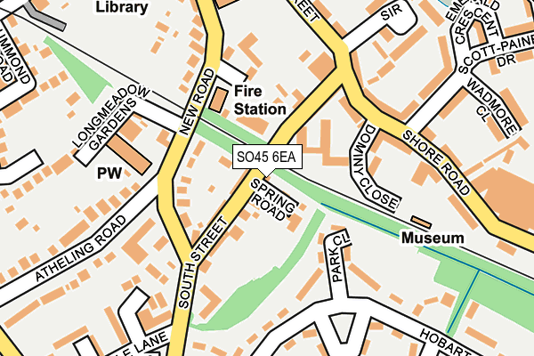 SO45 6EA map - OS OpenMap – Local (Ordnance Survey)