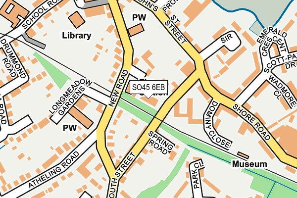 SO45 6EB map - OS OpenMap – Local (Ordnance Survey)