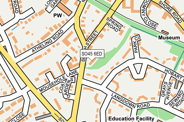 SO45 6ED map - OS OpenMap – Local (Ordnance Survey)