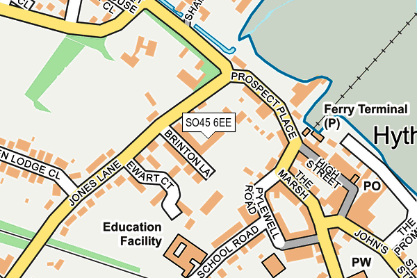SO45 6EE map - OS OpenMap – Local (Ordnance Survey)