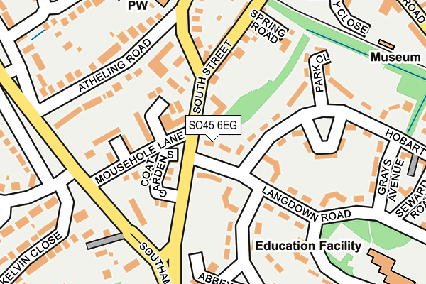 SO45 6EG map - OS OpenMap – Local (Ordnance Survey)