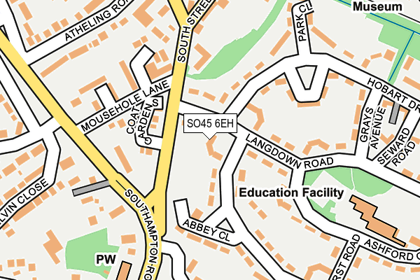 SO45 6EH map - OS OpenMap – Local (Ordnance Survey)