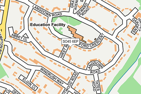 SO45 6EP map - OS OpenMap – Local (Ordnance Survey)