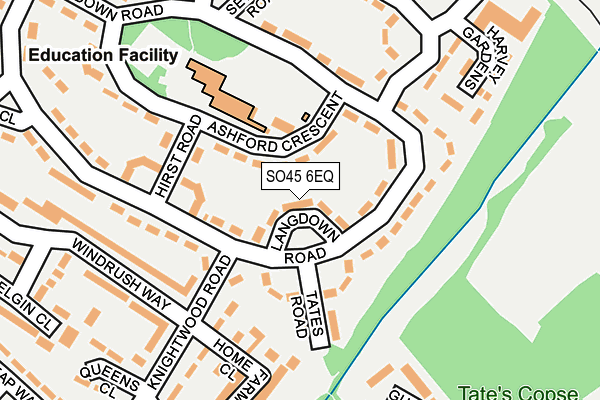 SO45 6EQ map - OS OpenMap – Local (Ordnance Survey)