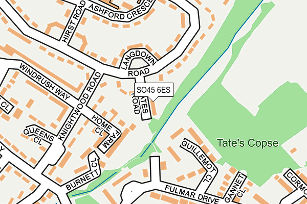 SO45 6ES map - OS OpenMap – Local (Ordnance Survey)