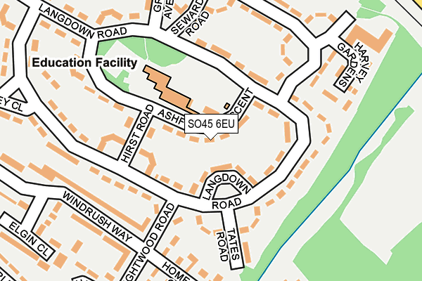 SO45 6EU map - OS OpenMap – Local (Ordnance Survey)