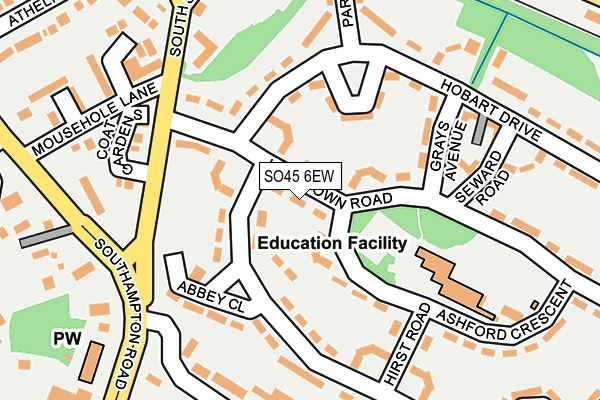 SO45 6EW map - OS OpenMap – Local (Ordnance Survey)