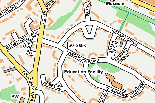 SO45 6EX map - OS OpenMap – Local (Ordnance Survey)