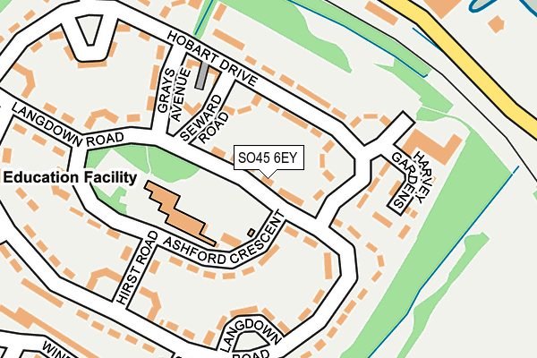 SO45 6EY map - OS OpenMap – Local (Ordnance Survey)