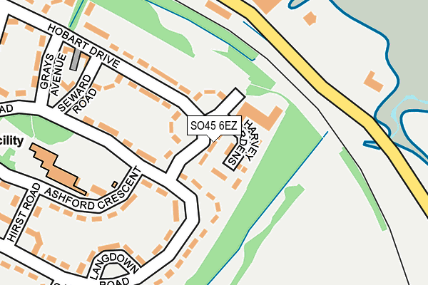 SO45 6EZ map - OS OpenMap – Local (Ordnance Survey)