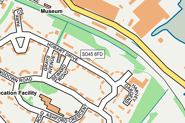 SO45 6FD map - OS OpenMap – Local (Ordnance Survey)
