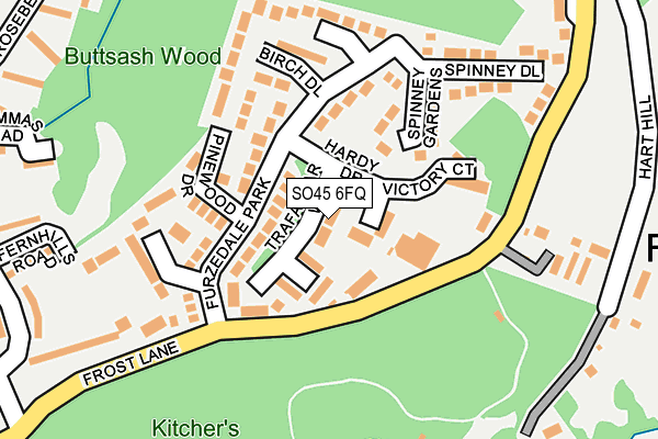 SO45 6FQ map - OS OpenMap – Local (Ordnance Survey)